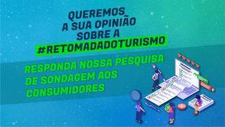 Banner do Ministério do Turismo tenta chamar a atenção dos brasileiros para a pesquisa lançada esta semana (Arte: MinTur/Divulgação)