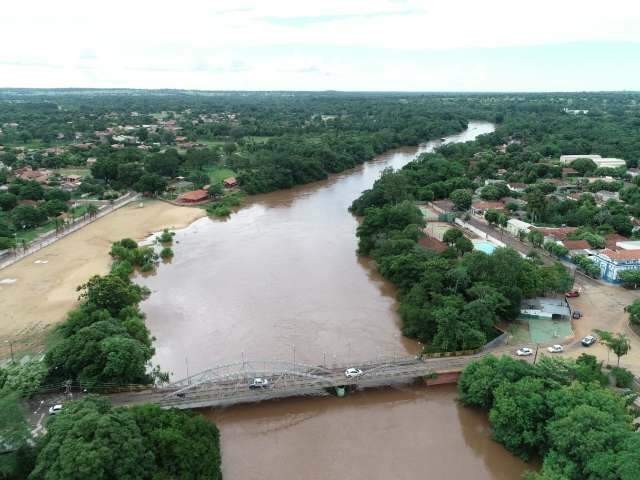 Temporais aumentam risco de enchentes e Imasul refor&ccedil;a monitoramento de rios