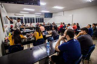 Sala de aula ampla. ( Foto : Divulgação/ antes da pandemia)