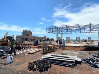 Praça de pedágio está sendo construída em trecho da MS-306 (Foto/Divulgação)