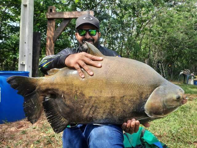 Competidor de MS fisga peixe de quase 30 kg em torneio paulista