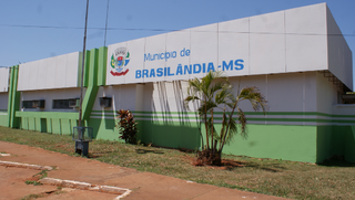 Fachada da Prefeitura de Brasilândia, município com pouco mais de 12 mil habitantes (Foto: divulgação)