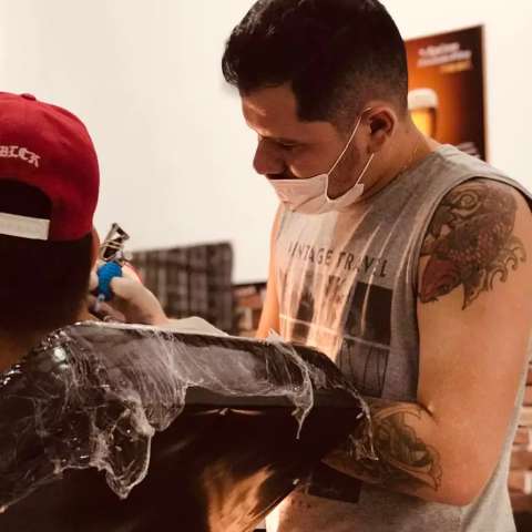 Mesmo a pressa como inimiga, Flávio levou 1º lugar após tattoo de 12 horas