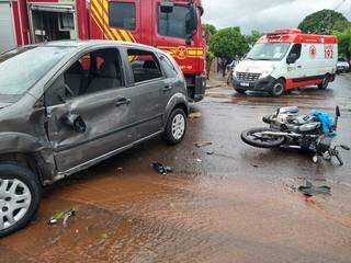 Motociclista morre ao ser atingido por carro em cruzamento no Monte Castelo