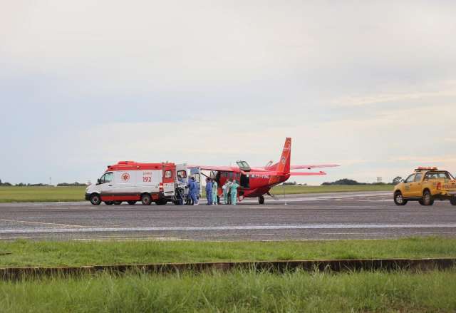 Mais dois pacientes de Rond&ocirc;nia com covid-19 chegam a MS e v&atilde;o para HR