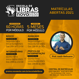 Mais de 100 cursos com matr&iacute;culas abertas para 2021 na Faculdade Novoeste