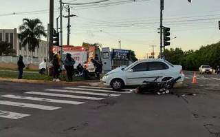 Acidnete ocorreu no cruzamento da Avenida Ernesto Geisel com Manoel da Costa Lima. (Foto: Vinícius Santana/Direto das Ruas)