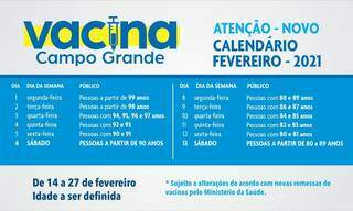 Calendário de vacinação para idosos de Campo Grande (Foto: Reprodução)