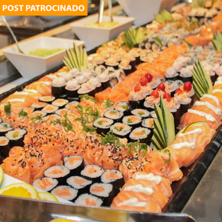 A mesa de comida japonesa fica disponível junto do buffet (Foto: Marcos Maluf)