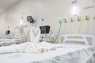 Leitos para tratamento da covid-19 Hospital Adventista do Pênfigo, em Campo Grande (Foto: Henrique Kawamina/Arquivo)