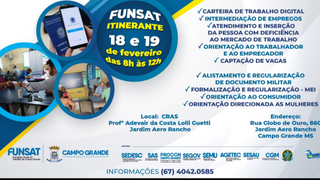 Diversos serviços serão oferecidos nos dias 18 e 19 deste mês. (Foto: Divulgação/Funsat)