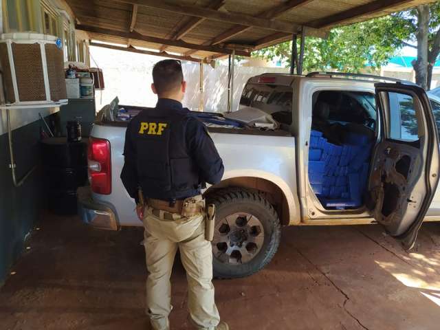 S10 roubada no PR &eacute; abandonada com 1,2 tonelada de maconha em MS