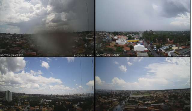 Depois de manh&atilde; quente, tarde come&ccedil;a com chuva fraca elevando umidade do ar