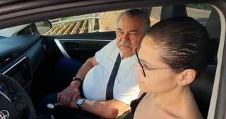 Roberto Barros chega à Seleta, alvo de ação da Polícia Federal em Campo Grande. (Foto: Reprodução)