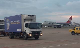Produto chegou no Aeroporto Internacional do Rio de Janeiro. (Foto: Fiocruz)