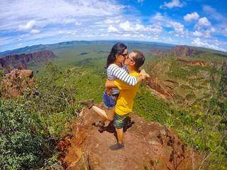 Ela é paulista e ele sul-mato-grossense, juntos amam viajar (Foto: Arquivo Pessoal)