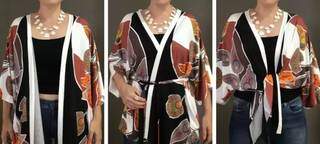 Além da tradicional, existem várias formas de usar o quimono. para compor o look (Foto: Arquivo Pessoal)