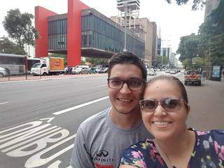 Casal adorava viajar, registro é de uma das idas a São Paulo (Foto: Arquivo Pessoal)