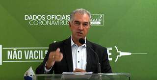 Governador Reinaldo Azambuja anunciou mudança em live esta manhã (Foto/Reprodução)