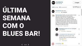 O anúcio foi feito pelas redes sociais; até o Bar Mercearia se pronunciou (Foto: Reprodução/Instagram)
