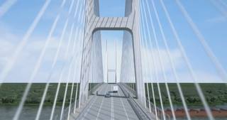 Projeto de ponte sobre o Rio Paraguai (Foto: Divulgação/Governo do Estado)