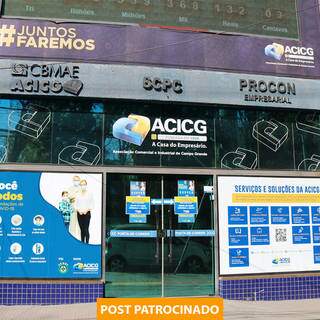Fachada da sede da Associação Comercial e Industrial de Campo Grande. (Foto: Divulgação)