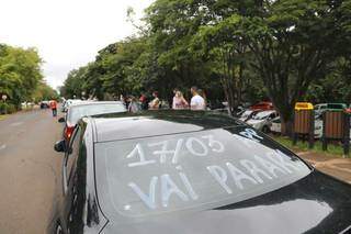 Motoristas se reuniram na Governadoria dia 5 de março. (Foto: Paulo Francis)