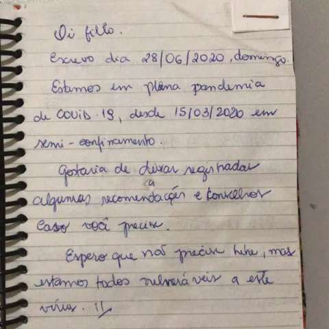 Covid fez m&atilde;e pensar na morte e deixar &quot;testamento&quot; na gaveta 