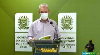 Foto do Secretario de Saúde de MS Geraldo Rezende. (Foto: Reprodução/Live)