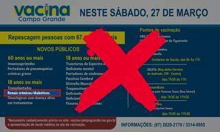 Calend&aacute;rio que fala de vacina&ccedil;&atilde;o de &quot;diab&eacute;ticos&quot; &eacute; falso