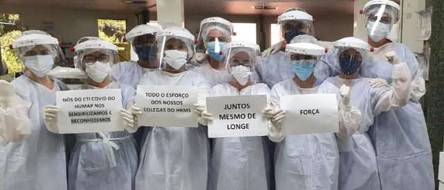 HU manda mensagem de for&ccedil;a para equipe e Hospital Regional responde