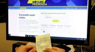 Portal Nota MS Premiada, onde consumidores podem conferir se foram sorteados (Foto: Divulgação/Governo estadual)