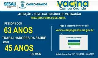 Nesta segunda, Capital vacina idosos com 63 anos e mais trabalhadores da sa&uacute;de