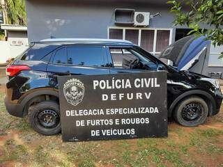 Veículo vendido por R$ 68 mil a vítima de estelionato foi encaminhado à Defurv (Foto: Divulgação/Polícia Civil)