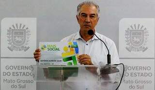 Governador Reinaldo Azambuja no dia do lançamento do Programa. (Foto: Reprodução Facebook)