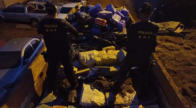 Traficantes s&atilde;o presos com 11,6 toneladas de maconha sob mudas de gramas 