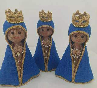 Bonecas de Nossa Senhora de Aparecida foram as primeiras a serem comercializadas (Foto: Arquivo Pessoal)