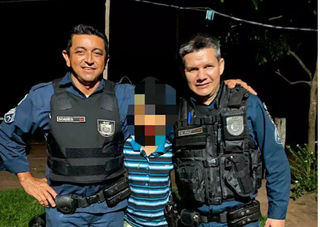 Sargentos Paz, Borges e Soares que se empenharam no resgate da menina. (Foto: Divulgação/PM de Terenos)