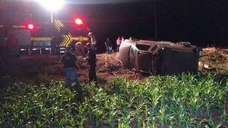 Produtor rural morre ap&oacute;s capotar carro na MS-156