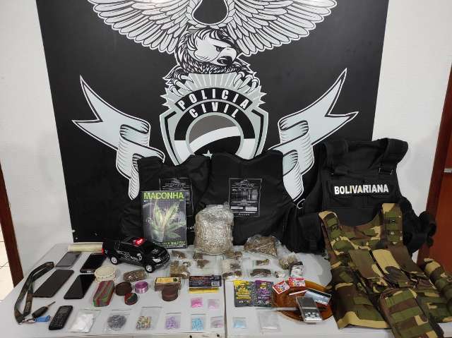 Casal &eacute; preso com LSD,  ecstasy e at&eacute; colete &agrave; prova de balas 