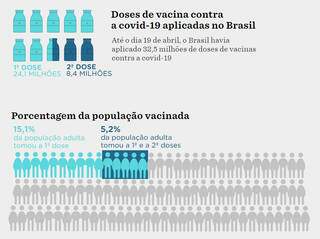 Os gr&aacute;ficos da vacina&ccedil;&atilde;o brasileira ap&oacute;s 3 meses