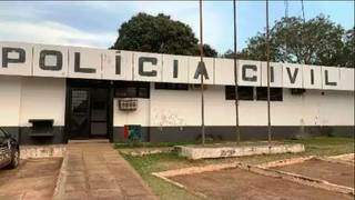 Fachada da Delegacia de Polícia Civil de Cassilândia, onde o caso foi registrado. (Foto: Divulgação)