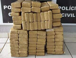 Pol&iacute;cia apreende 102 Kg de maconha em transportadora