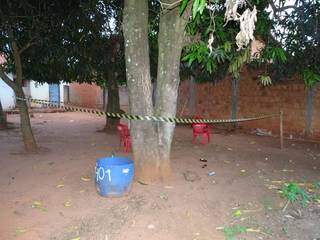 Local em que Viviane foi assassinada após discussão com o marido, em Sonora. (Foto: Direto das Ruas)