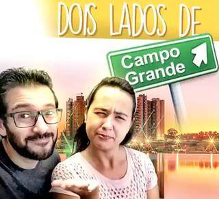 Nas redes sociais, o casal postou um vídeo fazendo uma análise virtual sobre os &#34;dois lados&#34; de Campo Grande (Foto: Reprodução/Instagram)