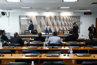 CPI da Covid em reunião que definiu presidente, vice e relator (Foto: Edilson Rodrigues/Ag. Senado)