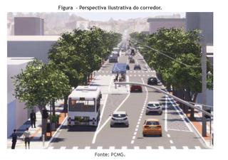 Imagem anexada em ação popular mostra como será o corredor na Rua Bahia. (Foto: Reprodução)