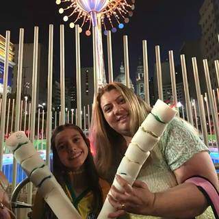 Beatriz e a filha Ida nas Olimpíadas de 2016. (Foto: Arquivo Pessoal)