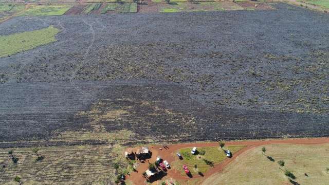Imagens mostram &aacute;rea devastada em zona de conflito entre &iacute;ndios e sitiantes