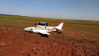 O avião que foi interceptado em Ivinhema, com meia tonelada de cocaína. (Foto: Divulgação)